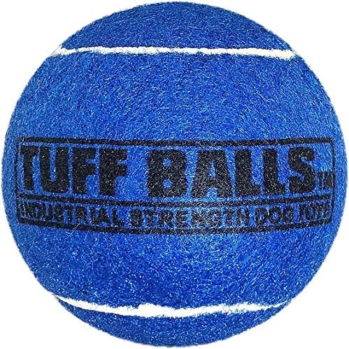 צעצועי כלב כדור טוף כחול לחיות מחמד | 2 מארז בינוני בטוח לחיות מחמד הרגיש וכדורי טניס גומי עבים במיוחד